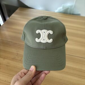 Celine green baseball cap